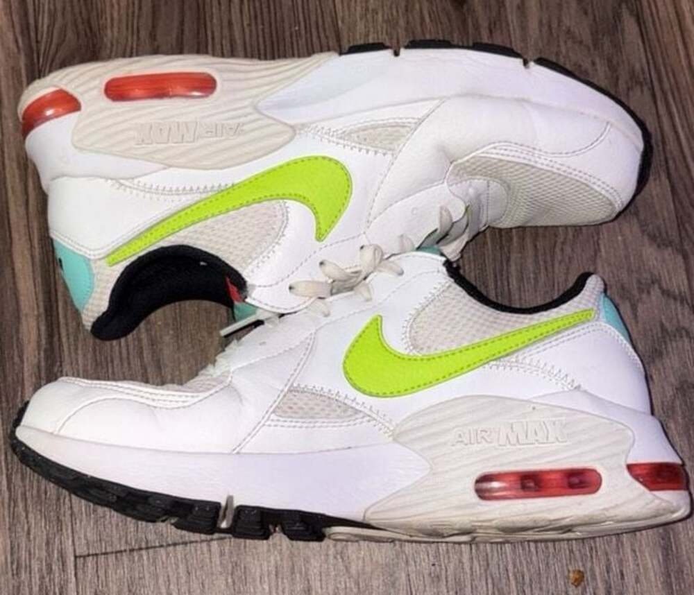 Nike Air Max Excee White Lime Green Red Teal Sneakers